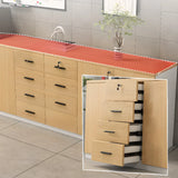 Soft Close Drawer Wood Horizontal Storage Cabinet with Locks Image - 6