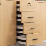 Soft Close Drawer Wood Horizontal Storage Cabinet with Locks Image - 9