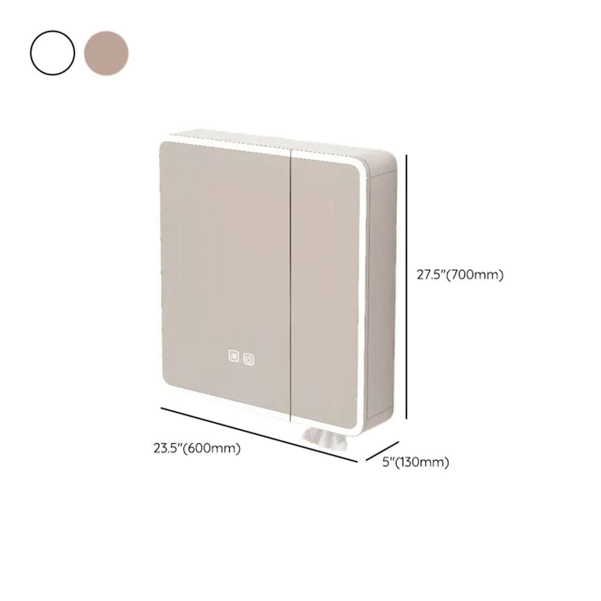 Soft Close Hinges Frameless LED Medicine Cabinet with Doors Image - 20