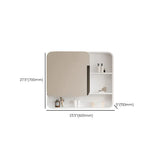 Soft Close Hinges Mirror Aluminum White Medicine Cabinet #size