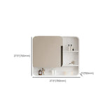 Soft Close Hinges Mirror Aluminum White Medicine Cabinet Image - 15