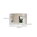 Soft Close Hinges Mirror Aluminum White Medicine Cabinet Image - 21