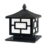 Solar Chinese Style Square Garden Lantern Brown Lamp Image - 6