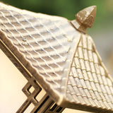 Solar Chinese Style Square Metal Outdoor Lantern Lamp Image - 10