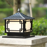 Solar Chinese Style Square Metal Outdoor Lantern Lamp Image - 12