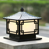 Solar Chinese Style Square Metal Outdoor Lantern Lamp Image - 13