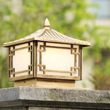 Solar Chinese Style Square Metal Outdoor Lantern Lamp Image - 14