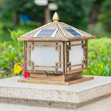 Solar Chinese Style Square Metal Outdoor Lantern Lamp Image - 16