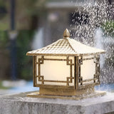 Solar Chinese Style Square Metal Outdoor Lantern Lamp Image - 17