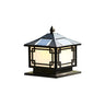 Solar Chinese Style Square Metal Outdoor Lantern Lamp Image - 2