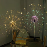 Solar Fiber Optic Garden Fireworks Landscape Lighting Image - 8