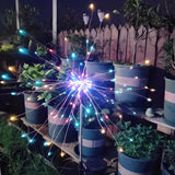 Solar Fiber Optic Garden Fireworks Landscape Lighting Image - 9