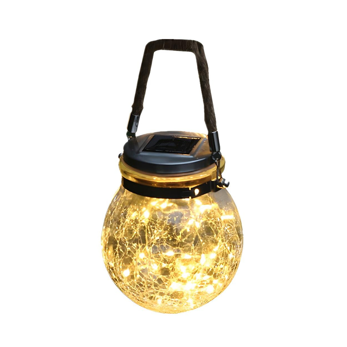 Solar Hanging Clear Glass Outdoor Pendant Light Image - 4