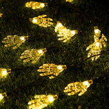 Solar-Powered Ghost Hand LED Halloween String Lights Image - 3