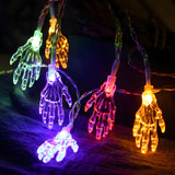 Solar-Powered Ghost Hand LED Halloween String Lights Image - 5