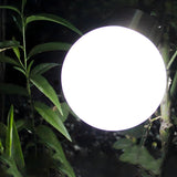 Solar-Powered White Outdoor LED Globe Pendant Light Image - 1