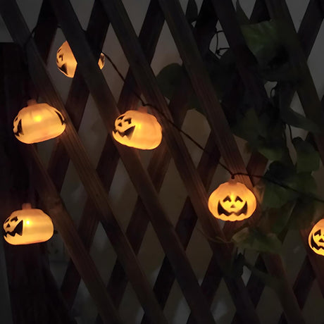 Solar Waterproof Halloween Pumpkin String Lights Image - 2