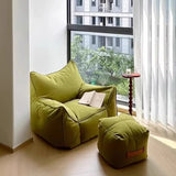 Solid Color Green Large Square Cotton Removable Bean Bag Image - 6