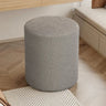 Solid Color Light Pink Cylindrical Fabric Vanity Stool Image - 3