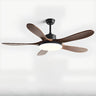 Solid Wood 5 Blades LED Classic Ceiling Fan with Light Image - 2