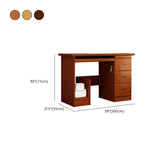 Solid Wood Locking Drawer Keyboard Tray Computer Desk #size