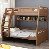 Solid Wood Natural Finish Lift Up Storage Bunk Bed Image - 3