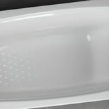 Soothing Rectangle Acrylic White Flat Soaking Bathtub Image - 14