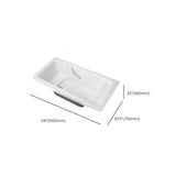 Soothing Rectangle Acrylic White Flat Soaking Bathtub Image - 17