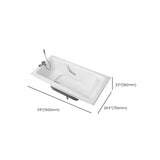 Soothing Rectangle Acrylic White Flat Soaking Bathtub Image - 21