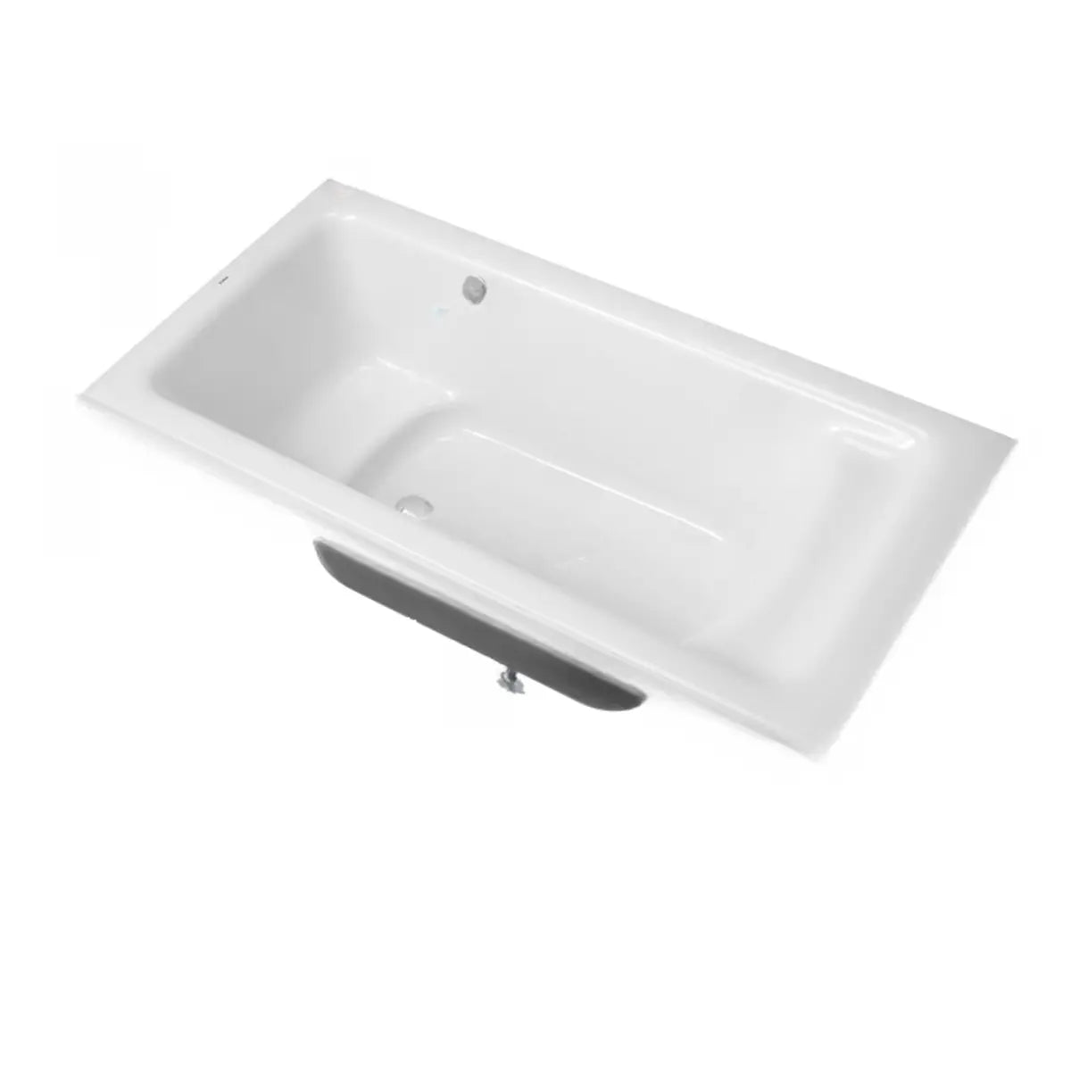 Soothing Rectangle Acrylic White Flat Soaking Bathtub Image - 3