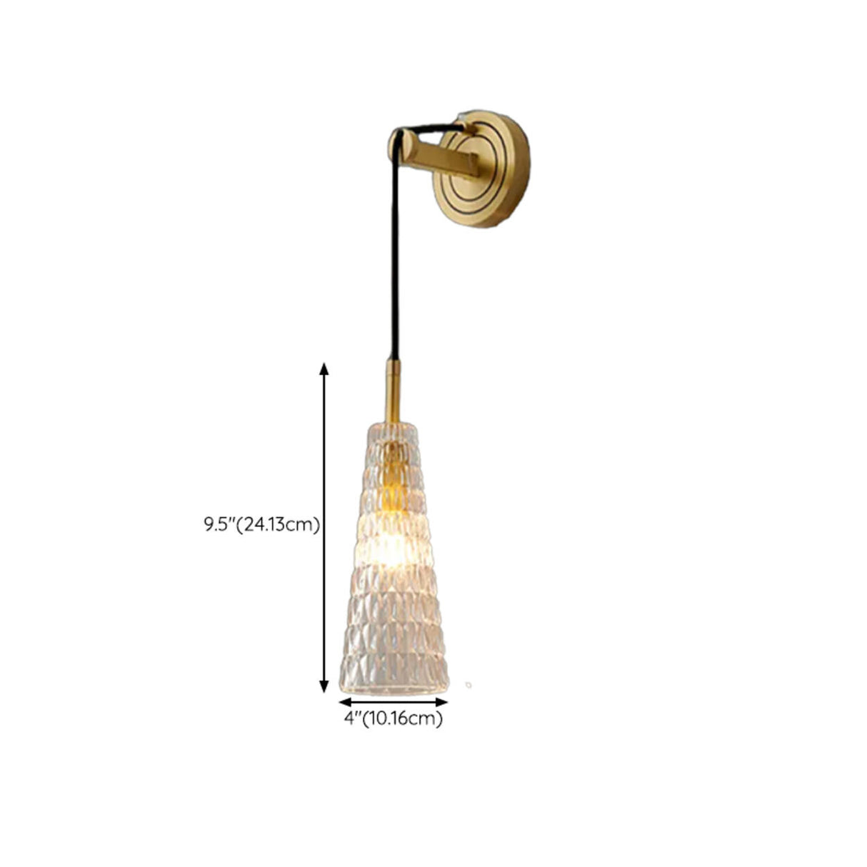 Sophisticated Crystal Tassels Gold Bedside Wall Light Image - 13