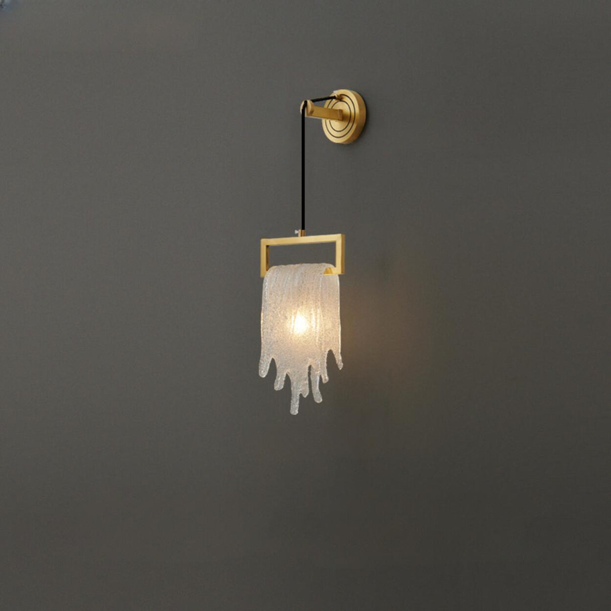 Sophisticated Crystal Tassels Gold Bedside Wall Light Image - 5