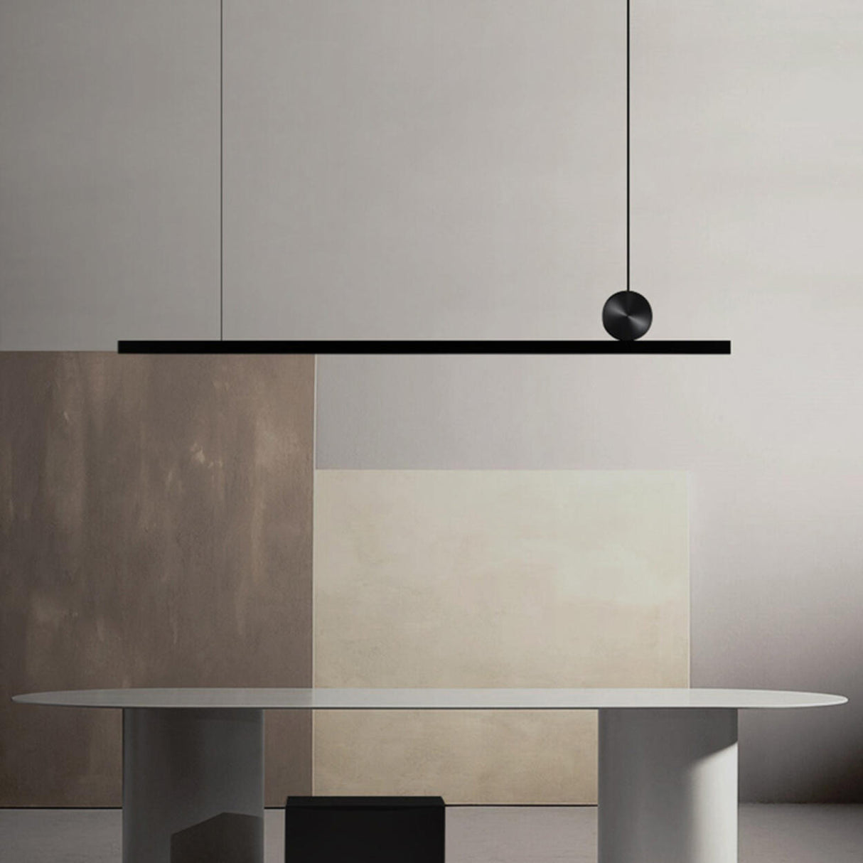 Spherical Accent Modern Linear Island Pendant Light Image - 4