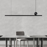 Spherical Accent Modern Linear Island Pendant Light Image - 5