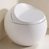 Spherical White Antimicrobial Seat Concealed Tank Toilet Image - 1