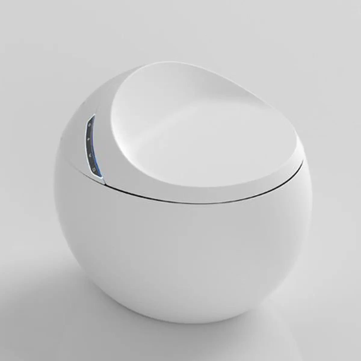 Spherical White Antimicrobial Seat Concealed Tank Toilet Image - 2