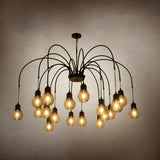 Spider Mesh Large Multi-Light Edison Bulb Chandelier Image - 11