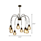 Spider Mesh Large Multi-Light Edison Bulb Chandelier #size