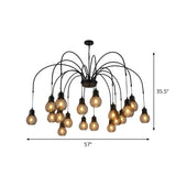 Spider Mesh Large Multi-Light Edison Bulb Chandelier Image - 14