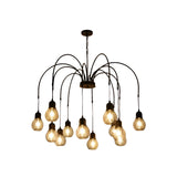 Spider Mesh Large Multi-Light Edison Bulb Chandelier Image - 6