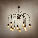 Spider Mesh Large Multi-Light Edison Bulb Chandelier Image - 7