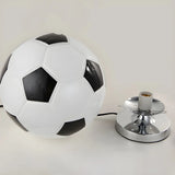 Sporty Globe Football Glass Flush Mount Ceiling Light Image - 6