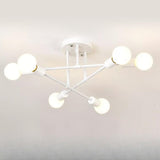 Sputnik Starburst 6-Light Semi-Flush Mount Ceiling Lamp Image - 9