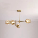 Sputnik Tiered Modern Metal Globe Glass Chandelier 6-Bulb Image - 10