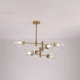 Sputnik Tiered Modern Metal Globe Glass Chandelier 6-Bulb Image - 19