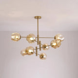 Sputnik Tiered Modern Metal Globe Glass Chandelier 6-Bulb Image - 24