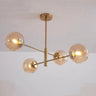 Sputnik Tiered Modern Metal Globe Glass Chandelier 6-Bulb Image - 3