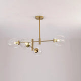 Sputnik Tiered Modern Metal Globe Glass Chandelier 6-Bulb Image - 7