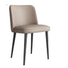 Square Armless Faux Leather Metal Parsons Dining Chair Image - 13