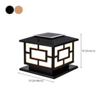 Square Chinese Style Metal Outdoor Solar Table Lamp Image - 18